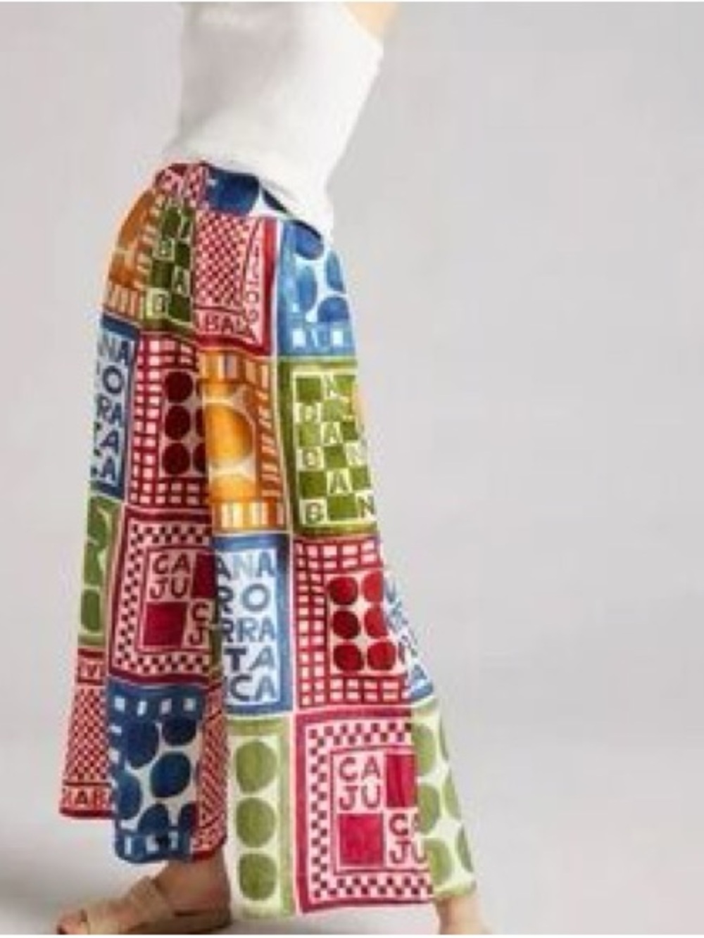 FARM Rio for Anthropologie Multicolor Graphic Palazzo Pants NWOT X Small